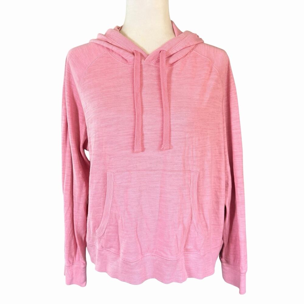 Faherty Womens Sunwashed Slub Hoodie WKS2414 Summer Red L Casual Soft Comfort